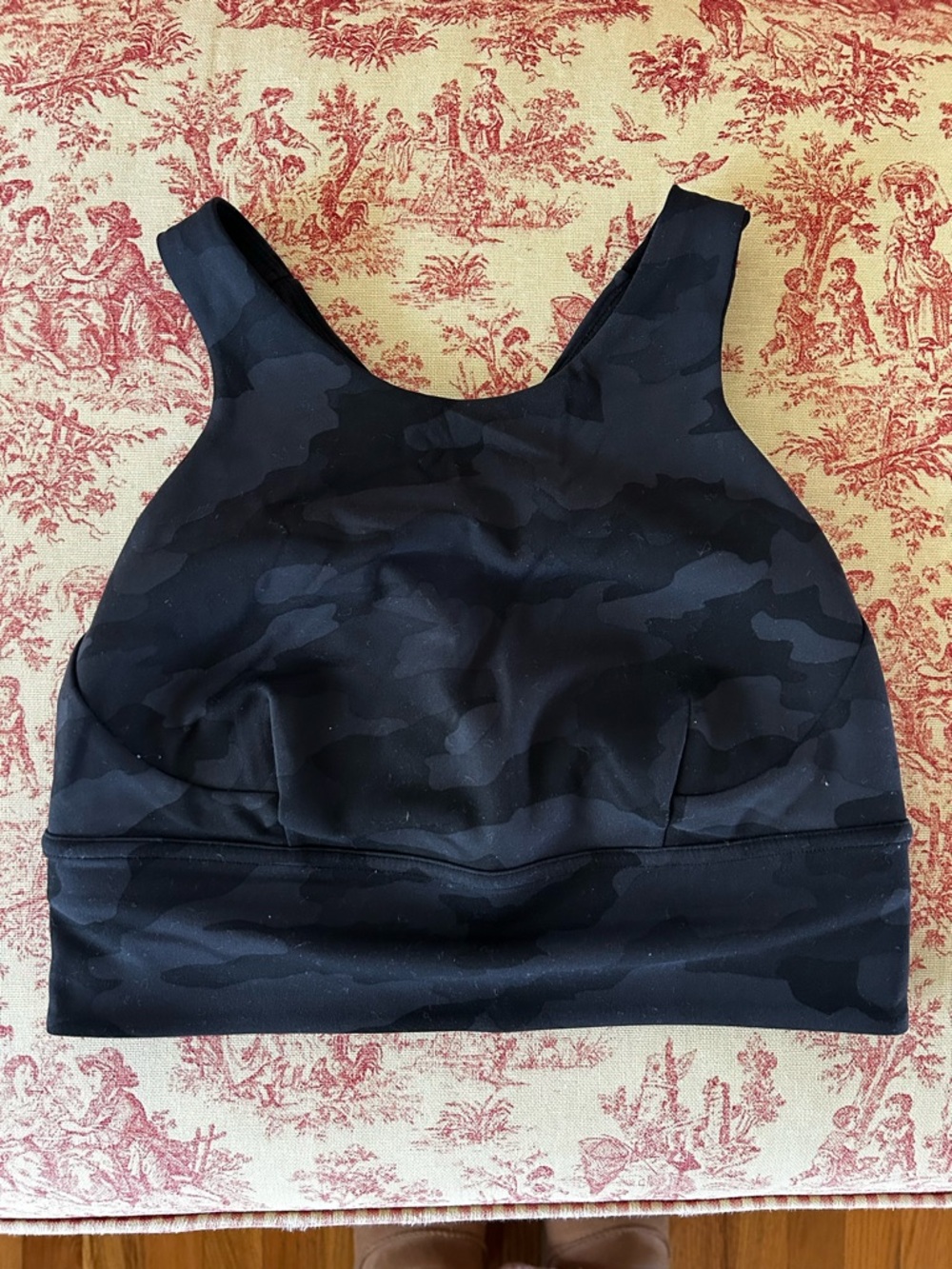 Lululemon Black Camouflage High-Neck Sports Bralette